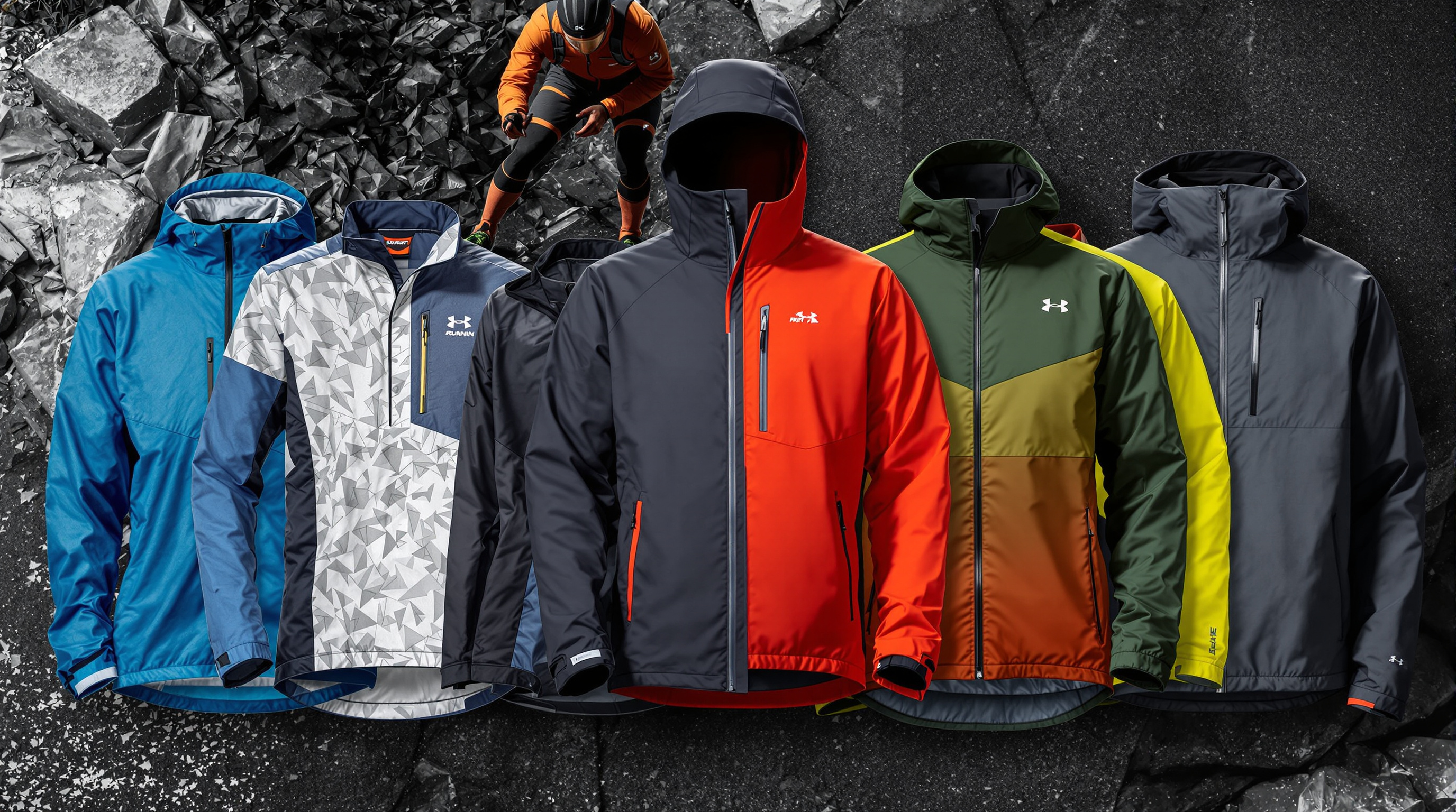 Layered running clothing showing seasonal options